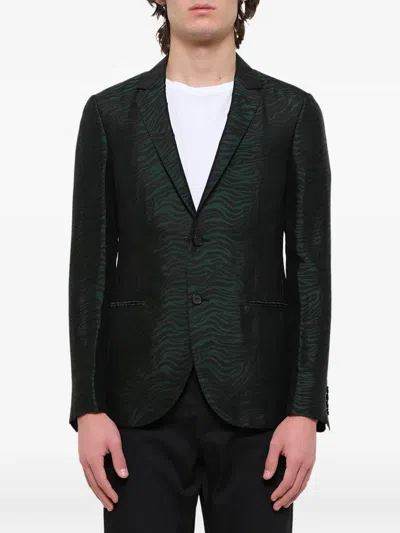 Lanvin D8 Slim 2 Button Jacket In Green