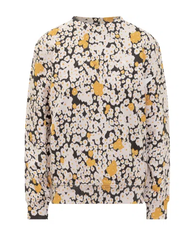 Lanvin Daisy Printed Crewneck Sweatshirt In Pink