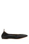 Lanvin Leather Ballerinas In Black