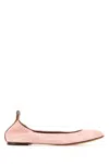 Lanvin The Leather Ballerina Flat In Nude