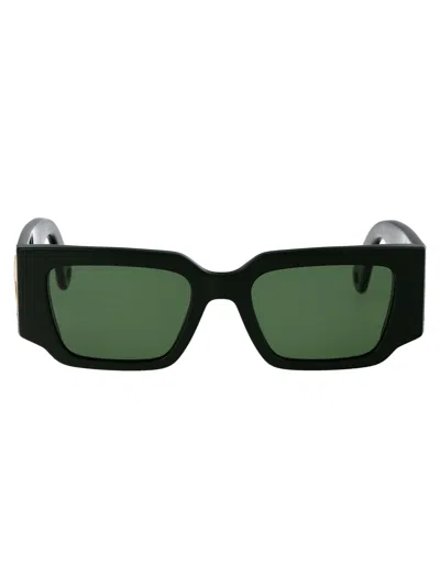 Lanvin Dark Green Acetate Sunglasses In Brown