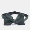 Lanvin Dark Green Silk Double Bow Tie In Green