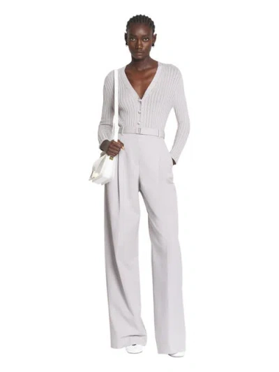 Lanvin Darted Cotton Pants In White