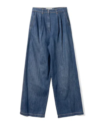 Lanvin Darted Wide-leg Denim Trousers In Blue
