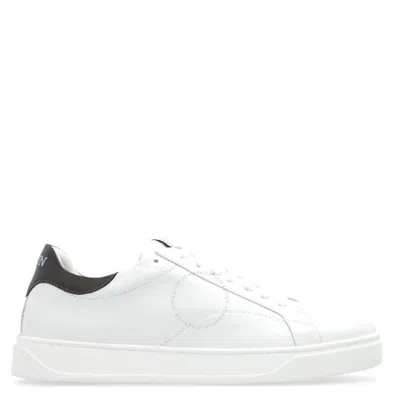 Lanvin Dbb0 Low-top Leather Sneakers In Brown/white
