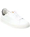 Lanvin Stud-embellished Leather Sneakers