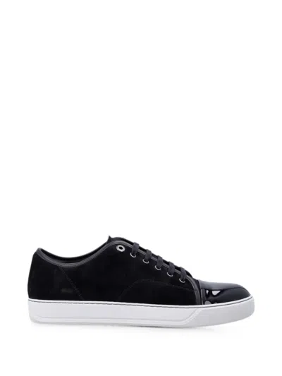 Lanvin Dbb1 Cap-toe Lace-up Sneakers In Black
