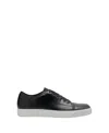 Lanvin Dbb1 Gradation Leather Sneakers In Black