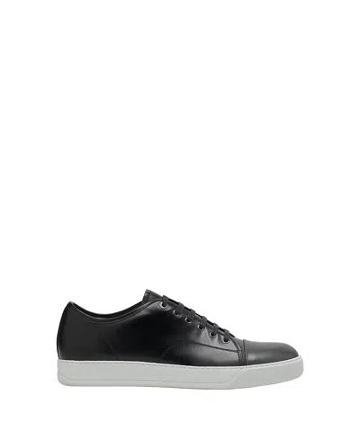 Lanvin Dbb1 Gradation Leather Sneakers In Black