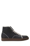 Lanvin Dbb1 High-top Leather Sneakers In Black