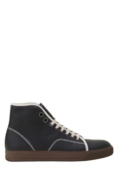 LANVIN LANVIN DBB1 HIGH-TOP LEATHER SNEAKERS