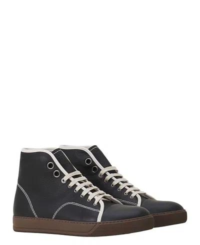 Lanvin Dbb1 High-top Leather Sneakers In Multi