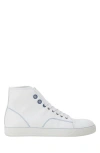Lanvin Dbb1 High-top Leather Sneakers In White