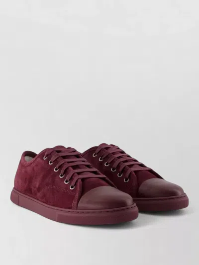 Lanvin Dbb1 Lace Up Leather Sneakers In Multi
