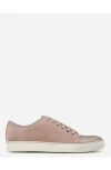 Lanvin Dbb1 Suede And Leather Sneakers For Men In Beige