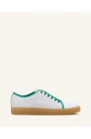 Lanvin Dbb1 Leather And Suede Sneakers In White