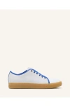 Lanvin Dbb1 Leather And Suede Sneakers In White