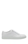 Lanvin Mens Grey Dbb1 Contrast-sole Suede And Leather Low-top Trainers In White
