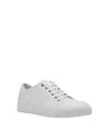 Lanvin Mens Grey Dbb1 Contrast-sole Suede And Leather Low-top Trainers In White
