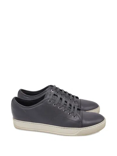Pre-owned Lanvin Dbb1 Low-top Lace-up Sneakers In Gray
