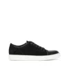 Lanvin Low-top Sneakers With Glossy Patent Toe Cap And Suede Upper In Multi