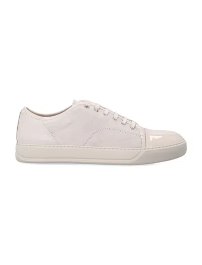 Lanvin Contemporary Black Suede Sneakers In White
