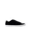 Lanvin Calf Suede Sneakers Metal Eyelet In Black