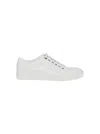Lanvin Mens Grey Dbb1 Contrast-sole Suede And Leather Low-top Trainers In White
