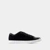 Lanvin Calf Suede Sneakers Metal Eyelet In Black
