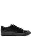 Lanvin Dbb1 Panelled Leather Low-top Sneakers In Black