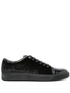 Lanvin Dbb1 Panelled Leather Low-top Sneakers In Black