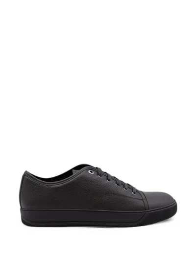Lanvin Dbb1 Sneakers In Nappa And Grained Leather In Black