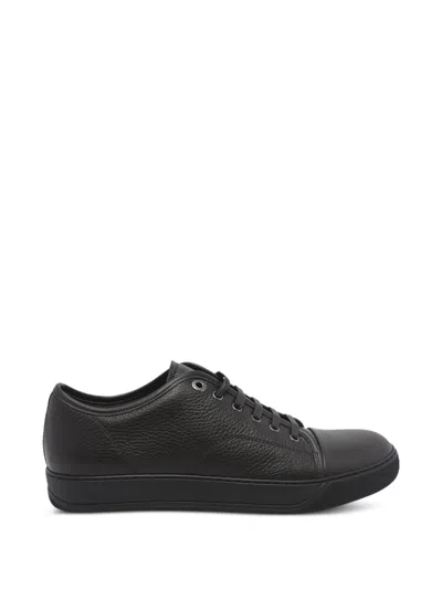 Lanvin Dbb1 Sneakers In Nappa And Grained Leather In Brown