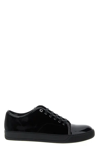 Lanvin Dbb 1 Round Toe Sneakers In Black