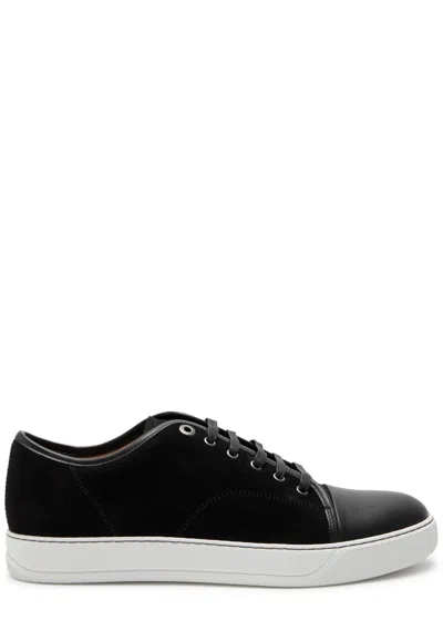 Lanvin Dbb1 Suede Sneakers In Black