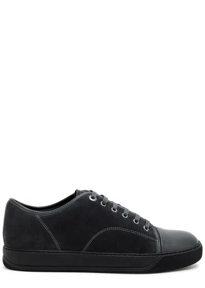 Lanvin Dbb1 Suede Trainers In Dark Grey