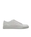 Lanvin Mens Grey Dbb1 Contrast-sole Suede And Leather Low-top Trainers In Gray