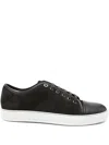 Lanvin Dbb1 Suede Sneakers In Black