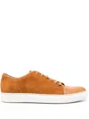 Lanvin Dbbi Low-top Suede Sneakers In Brown