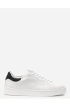 Lanvin Low-top Sneaker In Smooth Calf Leather In White-black