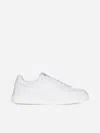 Lanvin Leather Low Top Sneakers With Contrasting Heel Counter