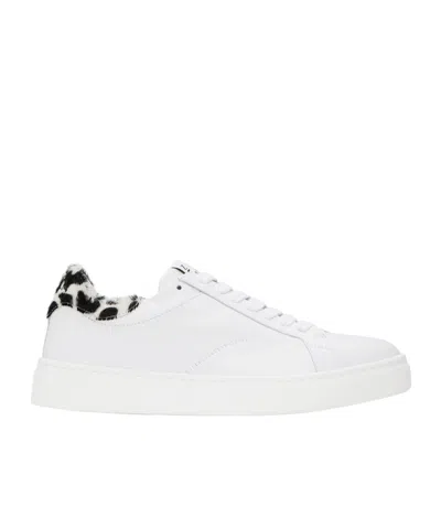 Lanvin Ddb0 Leather Sneakers In White