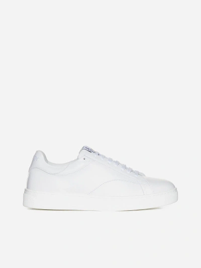 Lanvin Ddb0 Leather Trainers In White