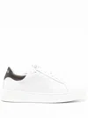 Lanvin Ddb0 Sneaker With Contrasted Embroideries In White Brown