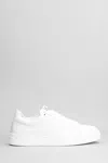 Lanvin Leather Low Top Sneakers With Contrasting Heel Counter In White