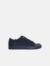 Lanvin 'ddb1' Navy Black Leather Sneakers In Blue