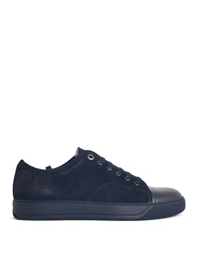 LANVIN DDB1 NAVY BLACK LEATHER SNEAKERS