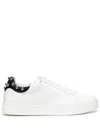 LANVIN DDBO STUDDED LEATHER SNEAKERS