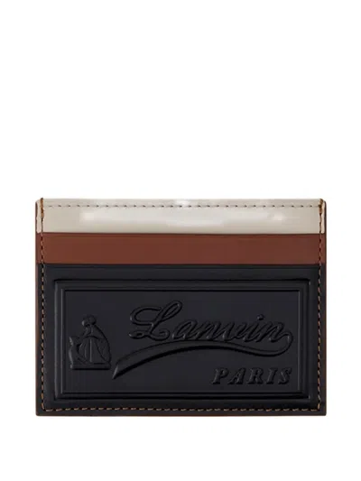Lanvin Debossed Leather Cardholder In Multi