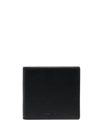 Lanvin Debossed-logo Folded Wallet In Schwarz